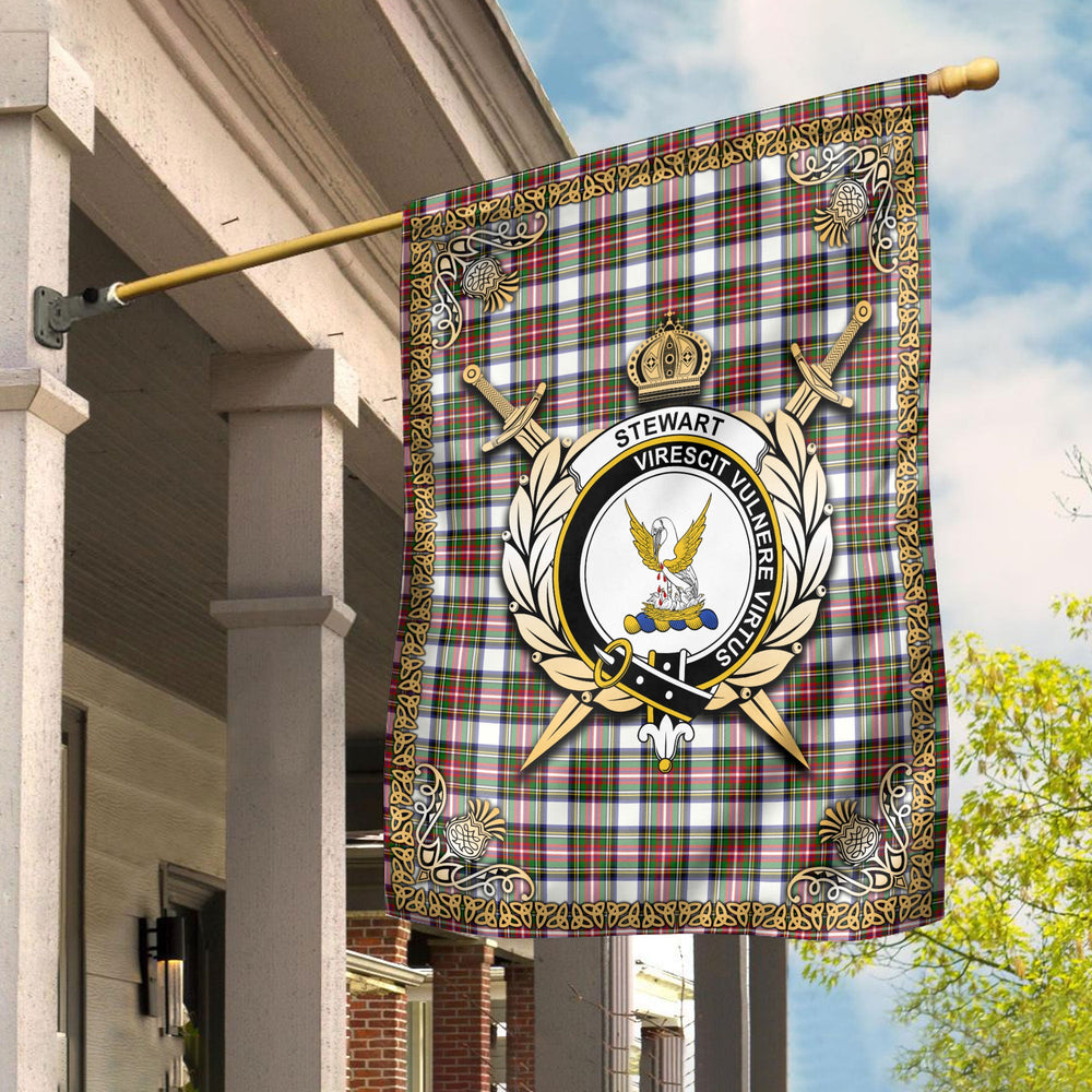 Clan Stewart Dress Modern Tartan Crest Garden Flag - Celtic Thistle WQ22 Clan Stewart Tartan Today