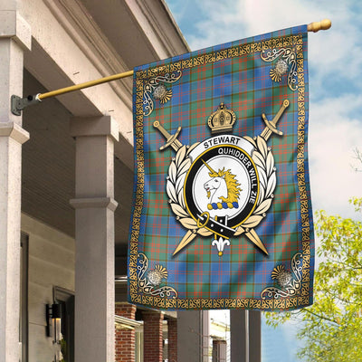 Clan Stewart of Appin Hunting Ancient Tartan Crest Garden Flag - Celtic Thistle WI33