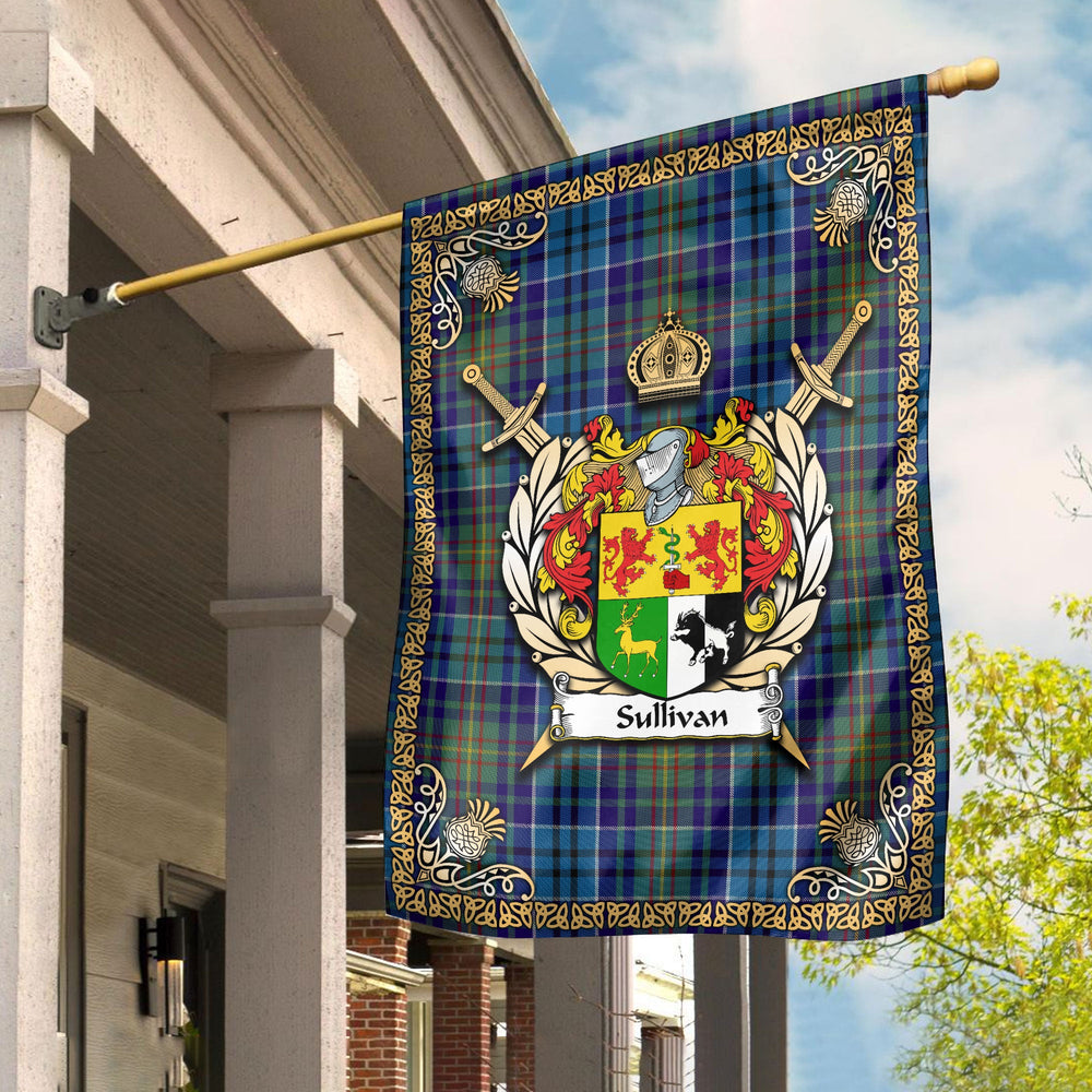 Clan Sullivan Tartan Crest Garden Flag - Celtic Thistle RT10 Clan Garden Tartan Today