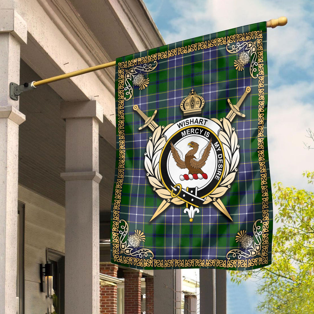 Clan Wishart Hunting Tartan Crest Garden Flag - Celtic Thistle AJ27 Clan Wishart Tartan Today
