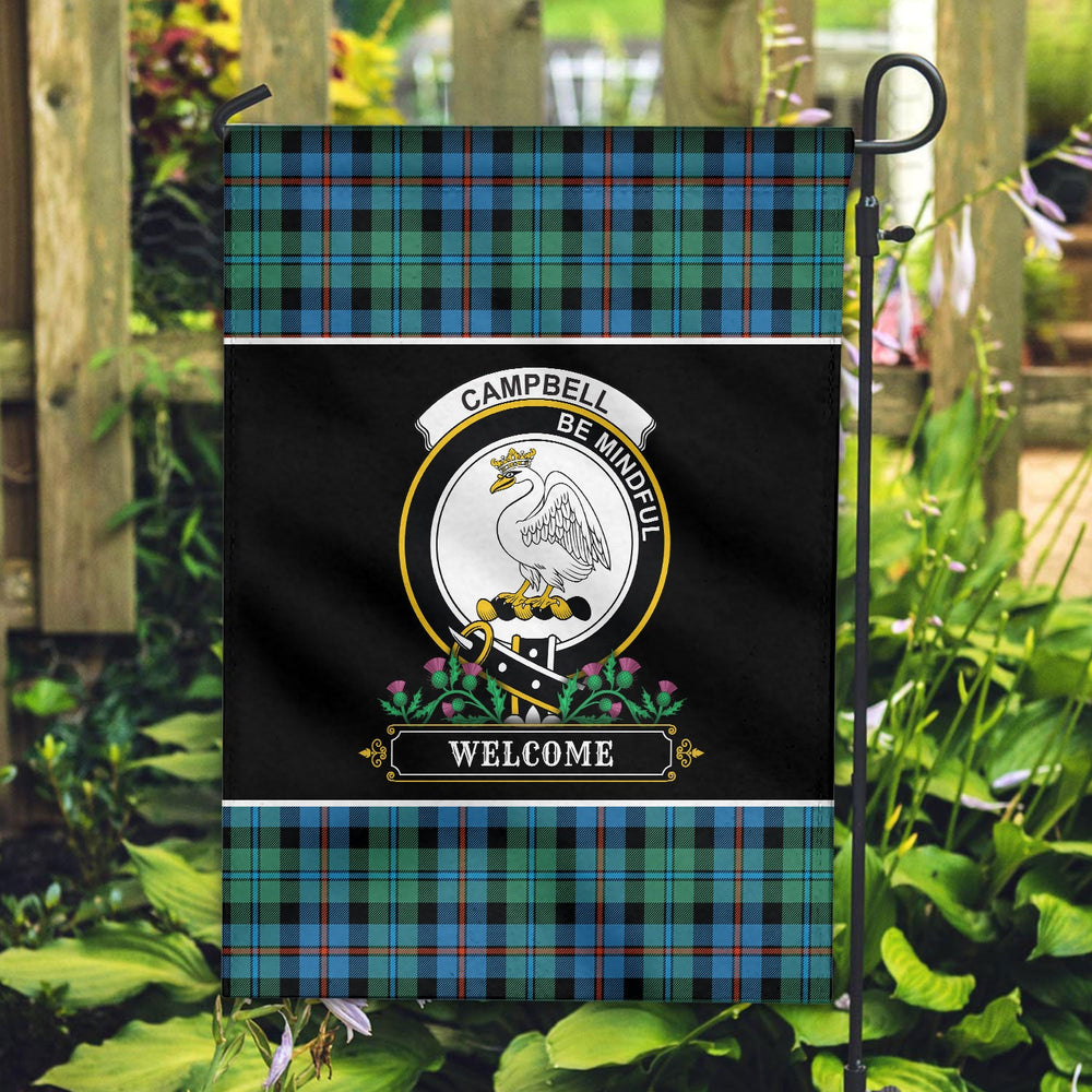 Clan Campbell of Cawdor Ancient Tartan Crest Garden Flag - Welcome QM22 Clan Campbell of Cawdor Tartan Today