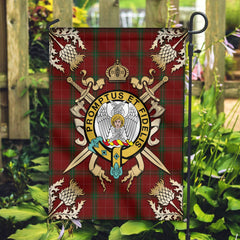 Clan Carruthers Tartan Crest Black Garden Flag - Gold Thistle WS12 Clan Carruthers Tartan Today
