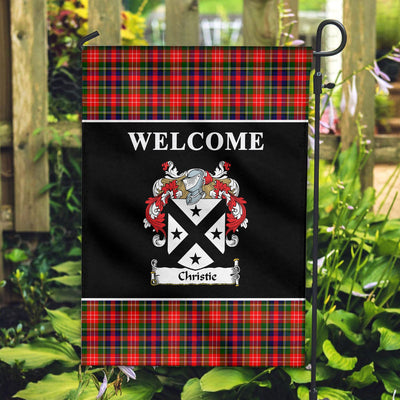 Clan Christie Tartan Crest Black Garden Flag NY56