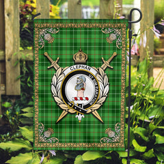 Clan Clephan (or Clephane) Tartan Crest Garden Flag - Celtic Thistle AA23 Clan Clephan Tartan Today