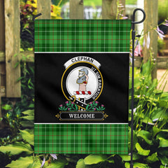 Clan Clephan (or Clephane) Tartan Crest Garden Flag - Welcome IA88 Clan Clephan Tartan Today