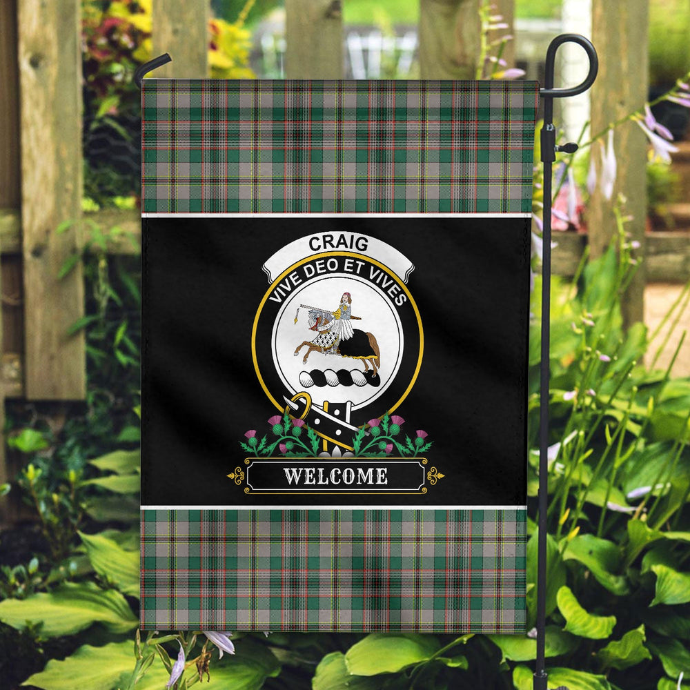 Clan Craig Ancient Tartan Crest Garden Flag - Welcome AZ88 Clan Craig Tartan Today