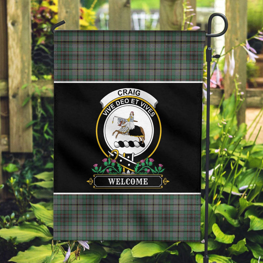 Clan Craig Tartan Crest Garden Flag - Welcome EW91 Clan Craig Tartan Today