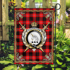 Clan Cunningham Modern Tartan Crest Garden Flag - Celtic Thistle LB35 Clan Cunningham Tartan Today