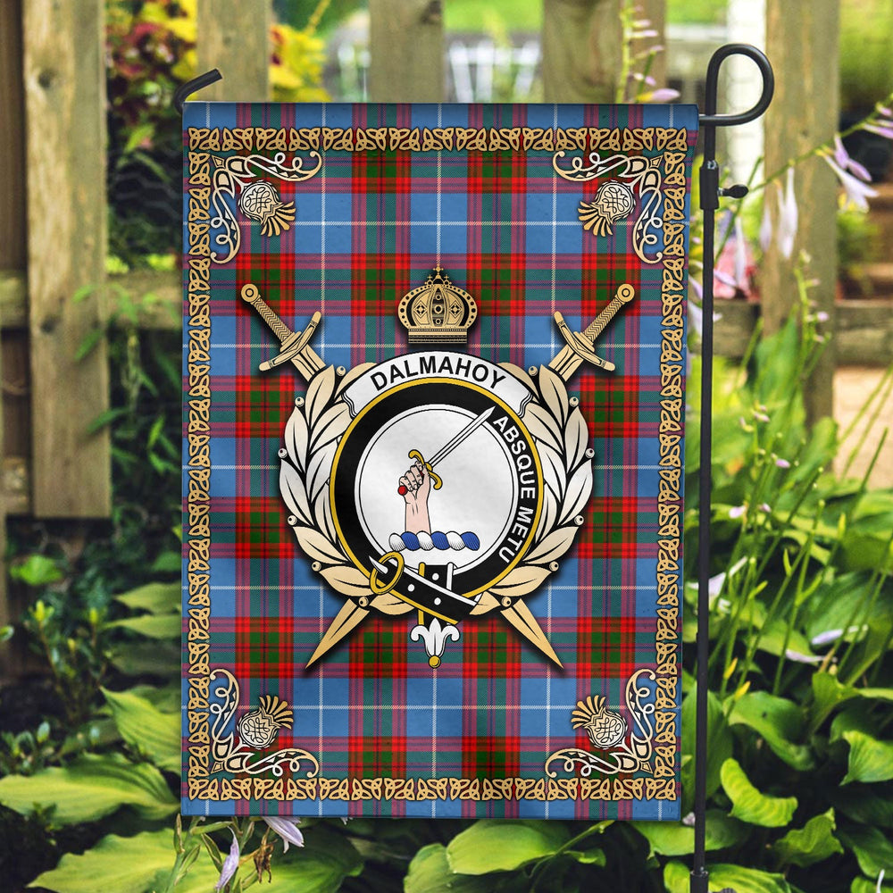 Clan Dalmahoy Tartan Crest Garden Flag - Celtic Thistle XZ12 Clan Dalmahoy Tartan Today