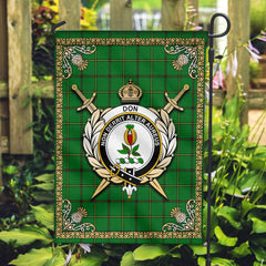 Clan Don Tartan Crest Garden Flag - Celtic Thistle KK51 Clan Don Tartan Today