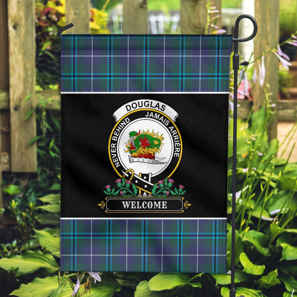 Clan Douglas Modern Tartan Crest Garden Flag - Welcome TS61 Clan Douglas Tartan Today