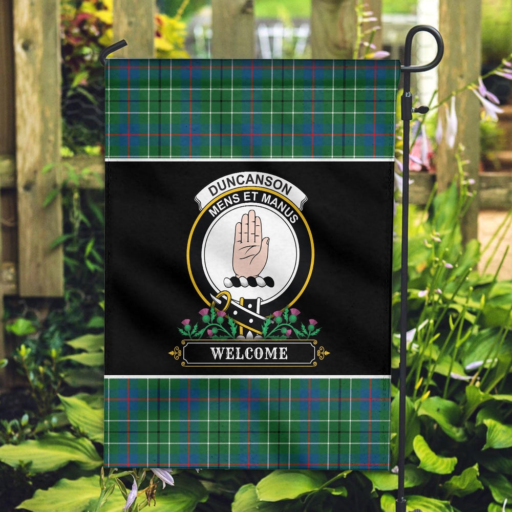 Clan Duncanson Tartan Crest Garden Flag - Welcome OU75 Clan Duncan Tartan Today