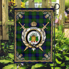 Clan Dundas Modern Tartan Crest Garden Flag - Celtic Thistle VB62 Clan Dundas Tartan Today