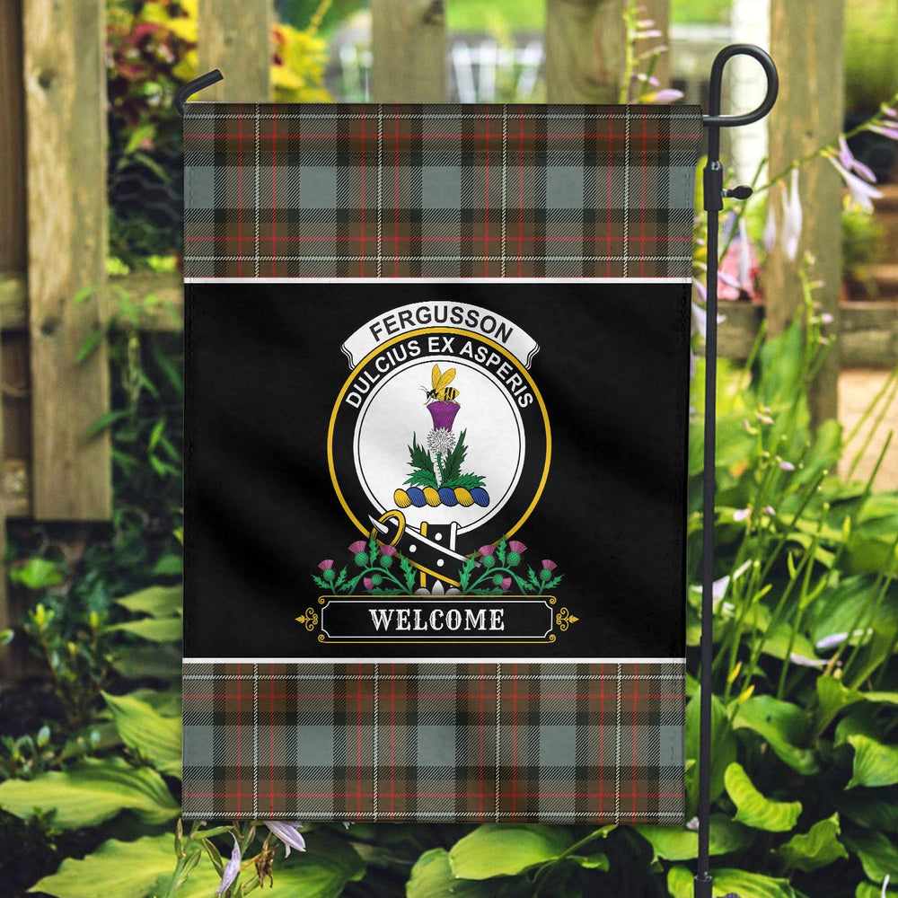 Clan Fergusson Weathered Tartan Crest Garden Flag - Welcome QQ52 Clan Fergusson Tartan Today