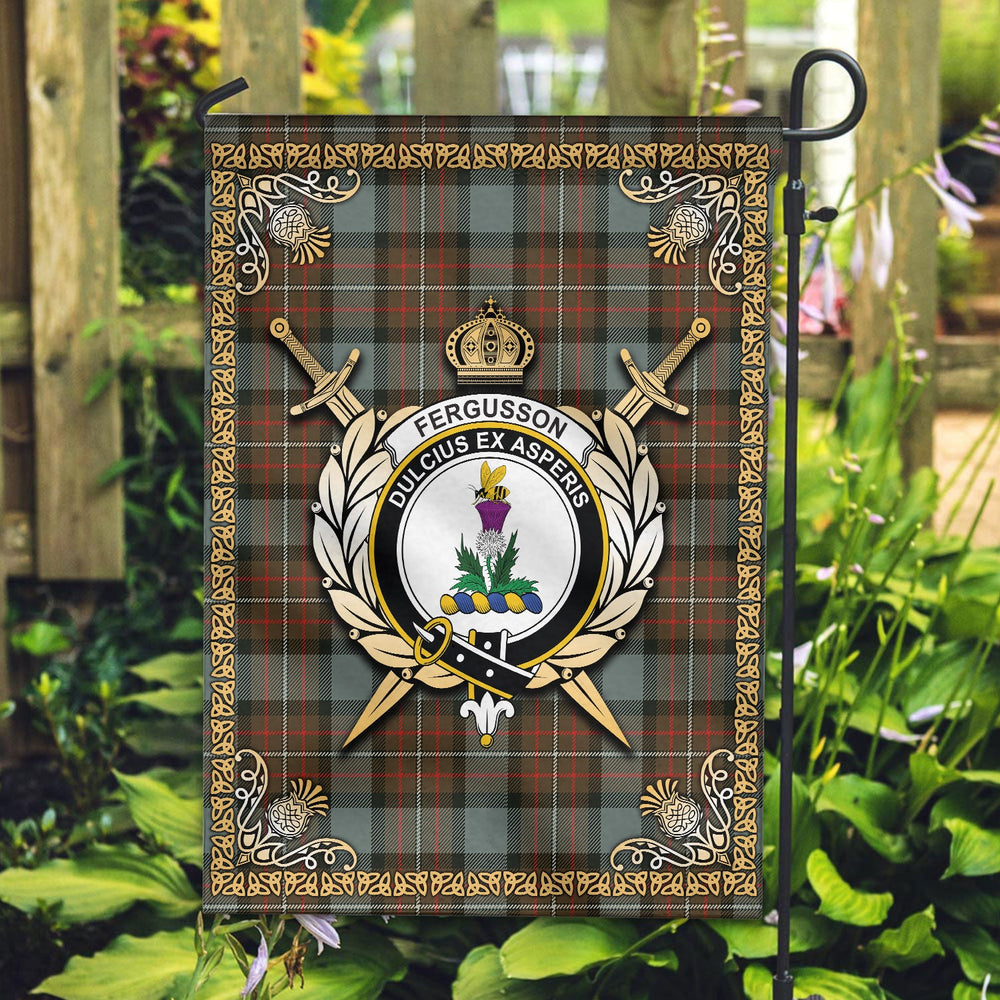 Clan Fergusson Weathered Tartan Crest Garden Flag - Celtic Thistle WP73 Clan Fergusson Tartan Today