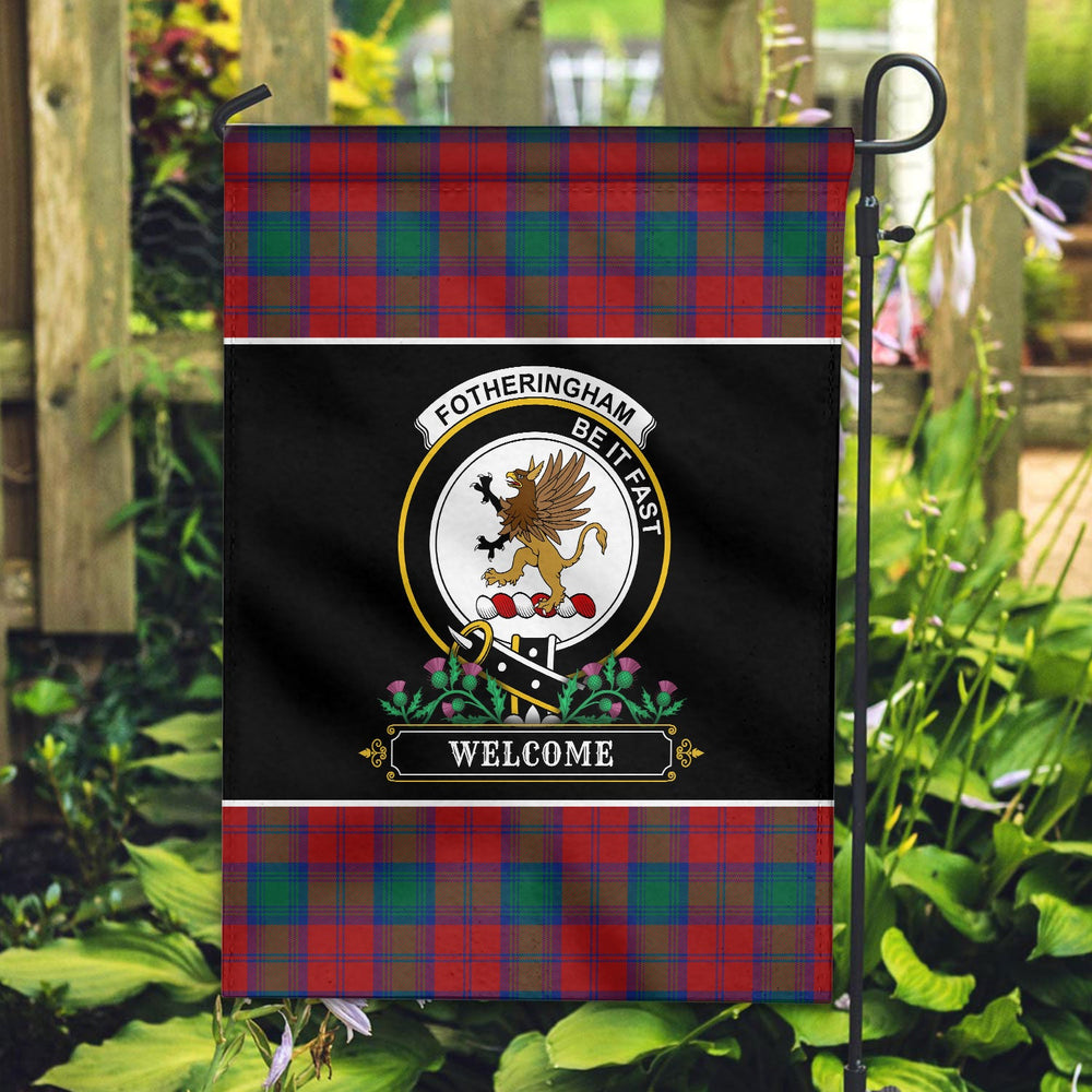 Clan Fotheringham Tartan Crest Garden Flag - Welcome MG10 Clan Fotheringham Tartan Today