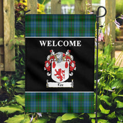 Clan Fox Hunting Tartan Crest Black Garden Flag EY50 Clan Garden Tartan Today