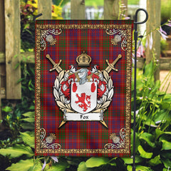 Clan Fox Red Tartan Crest Garden Flag - Celtic Thistle IW89 Clan Garden Tartan Today