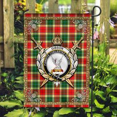 Clan Gibson Tartan Crest Garden Flag - Celtic Thistle AB71 Clan Garden Tartan Today