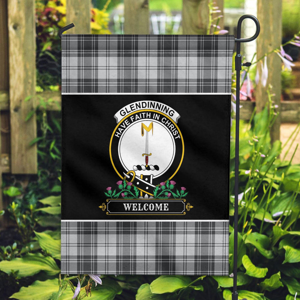 Clan Glendinning Tartan Crest Garden Flag - Welcome DA10 Clan Glen Tartan Today