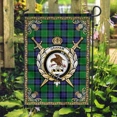 Clan Graham of Menteith Modern Tartan Crest Garden Flag - Celtic Thistle NU24 Clan Graham Tartan Today