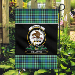 Clan Graham of Montrose Ancient Tartan Crest Garden Flag - Welcome SG72 Clan Rose Tartan Today