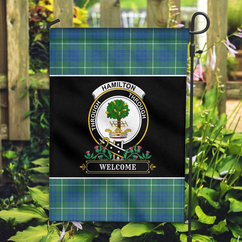 Clan Hamilton Hunting Ancient Tartan Crest Garden Flag - Welcome TF15 Clan Hamilton Tartan Today