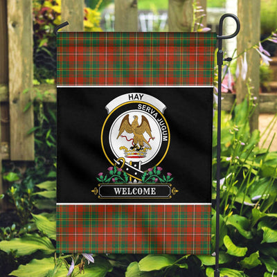 Clan Hay Ancient Tartan Crest Garden Flag - Welcome HU63