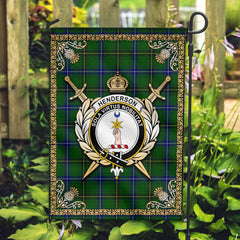 Clan Henderson Modern Tartan Crest Garden Flag - Celtic Thistle PL79 Clan Henderson Tartan Today