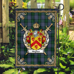 Clan Hughes Tartan Crest Garden Flag - Celtic Thistle XZ56 Clan Garden Tartan Today