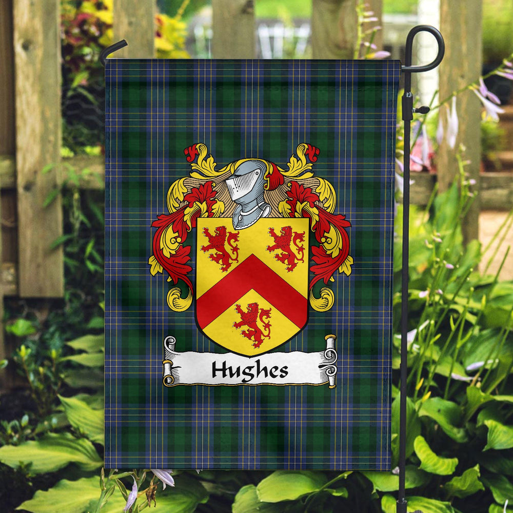 Clan Hughes Tartan Crest Garden Flag HR28 Clan Garden Tartan Today