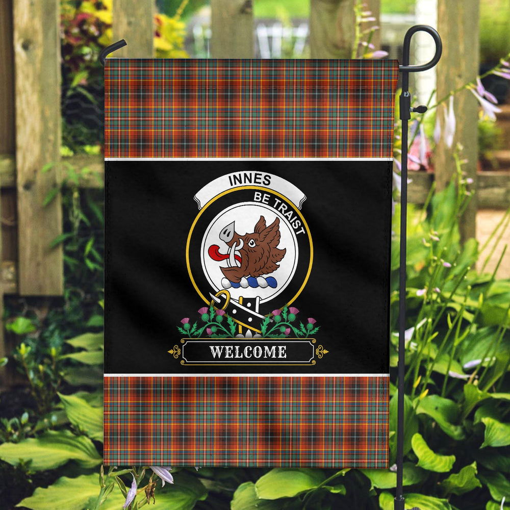 Clan Innes Ancient Tartan Crest Garden Flag - Welcome XJ78 Clan Innes Tartan Today