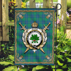Clan Irvine Ancient Tartan Crest Garden Flag - Celtic Thistle OT80 Clan Irvine Tartan Today