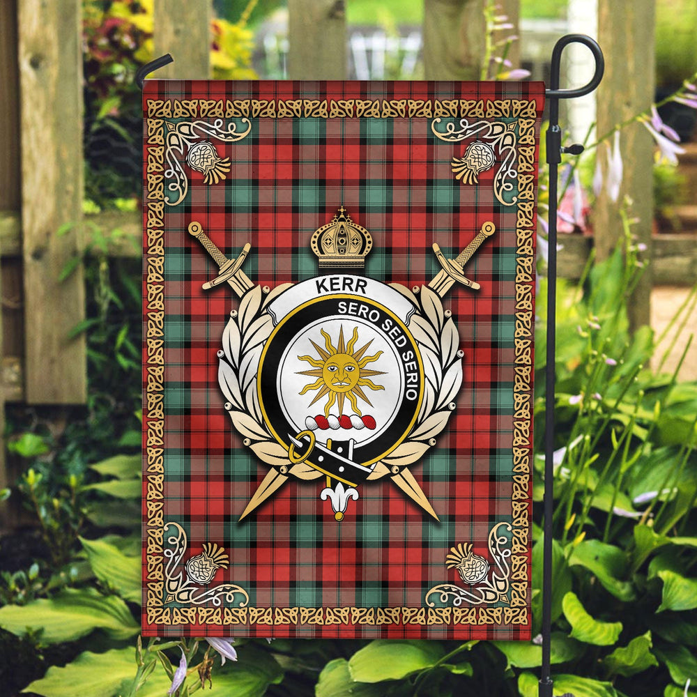 Clan Kerr Ancient Tartan Crest Garden Flag - Celtic Thistle II30 Clan Kerr Tartan Today