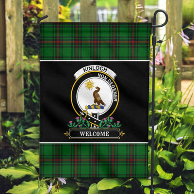 Clan Kinloch Tartan Crest Garden Flag - Welcome