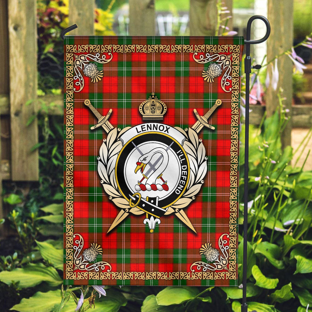 Clan Lennox Tartan Crest Garden Flag - Celtic Thistle BH57 Clan Lennox Tartan Today