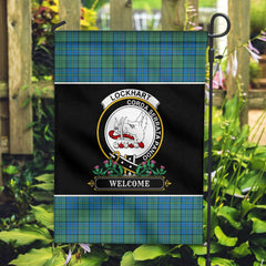 Clan Lockhart Tartan Crest Garden Flag - Welcome FP12 Clan Lockhart Tartan Today