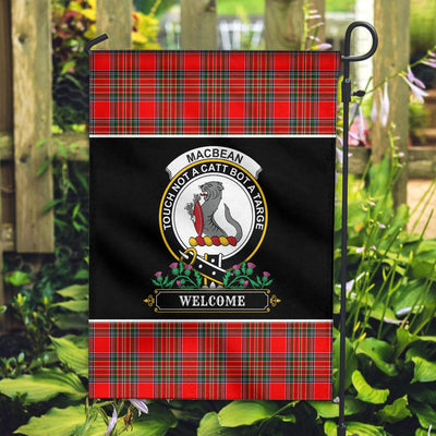 Clan MacBean Tartan Crest Garden Flag - Welcome VI59