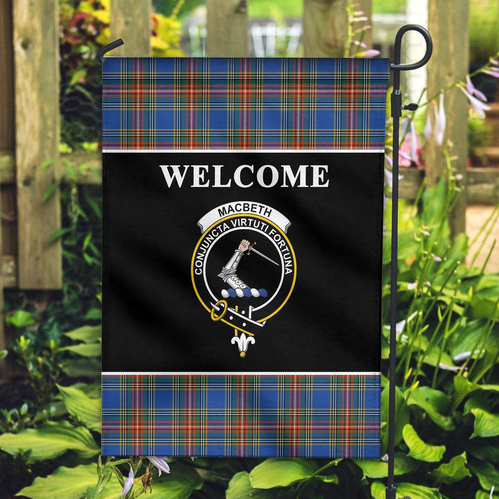 Clan MacBeth Ancient Tartan Crest Black Garden Flag ZD84 Clan MacBeth Tartan Today