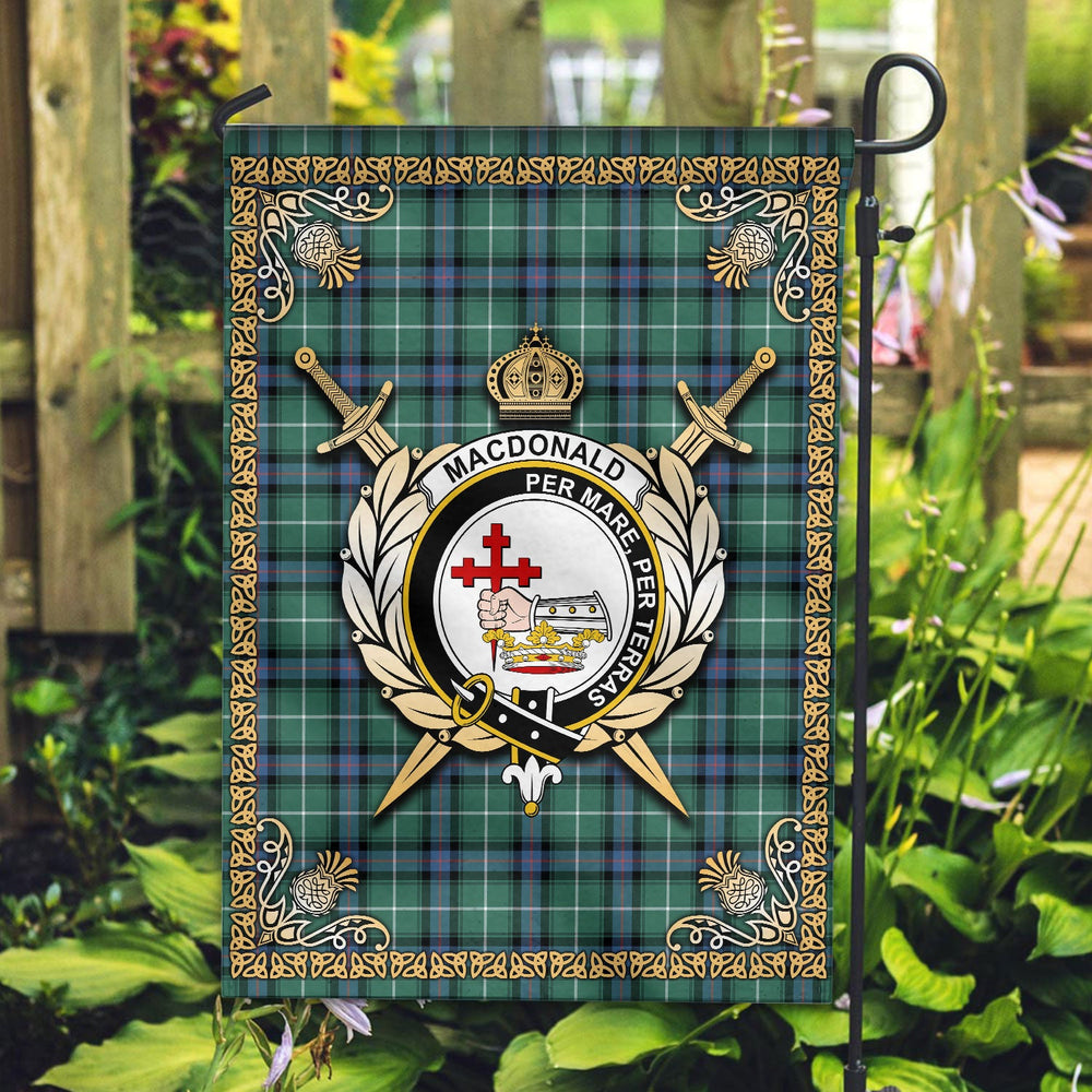 Clan MacDonald of the Isles Hunting Ancient Tartan Crest Garden Flag - Celtic Thistle LQ30 Clan MacDonald Tartan Today
