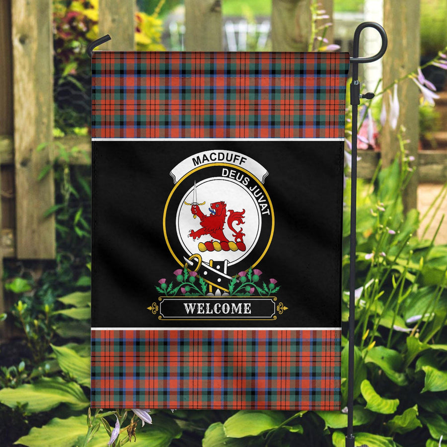 Clan MacDuff Ancient Tartan Crest Garden Flag