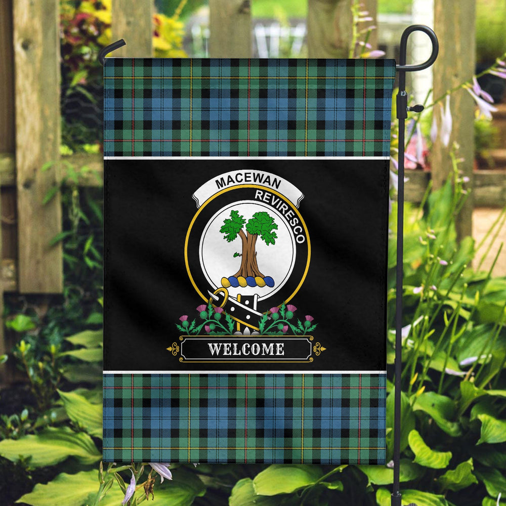 Clan MacEwan Ancient Tartan Crest Garden Flag - Welcome VA80 Clan MacEwen_MacEwan Tartan Today
