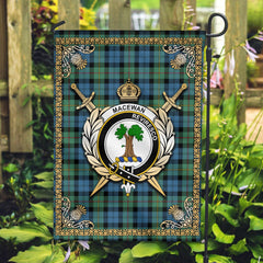 Clan MacEwan Ancient Tartan Crest Garden Flag - Celtic Thistle PR32 Clan MacEwen_MacEwan Tartan Today