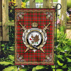 Clan MacKinnon Modern Tartan Crest Garden Flag - Celtic Thistle OB60 Clan MacKinnon Tartan Today