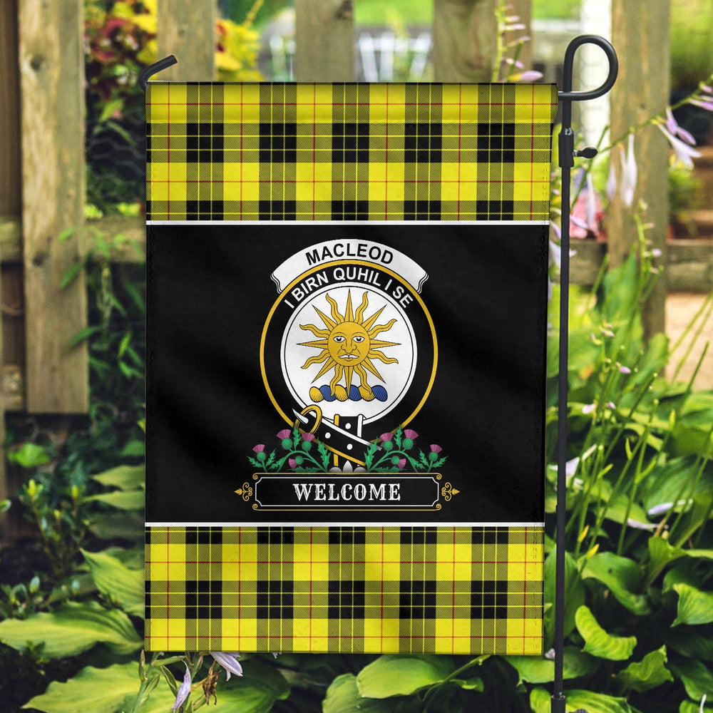 Clan MacLeod of Lewis Modern Tartan Crest Garden Flag - Welcome EL77 Clan Garden Tartan Today