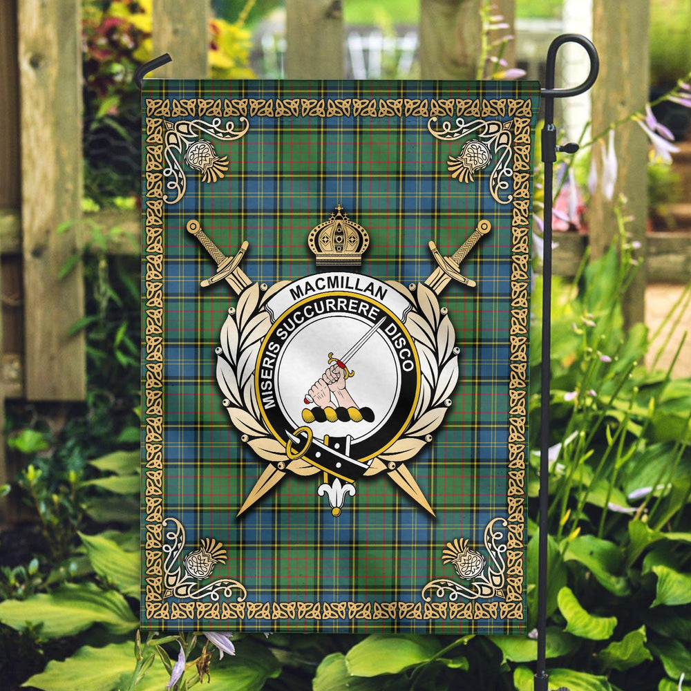 Clan MacMillan Hunting Ancient Tartan Crest Garden Flag - Celtic Thistle DO79 Clan MacMillan Tartan Today