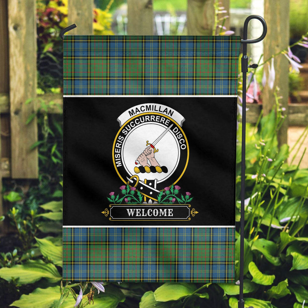 Clan MacMillan Hunting Ancient Tartan Crest Garden Flag - Welcome MY93 Clan MacMillan Tartan Today