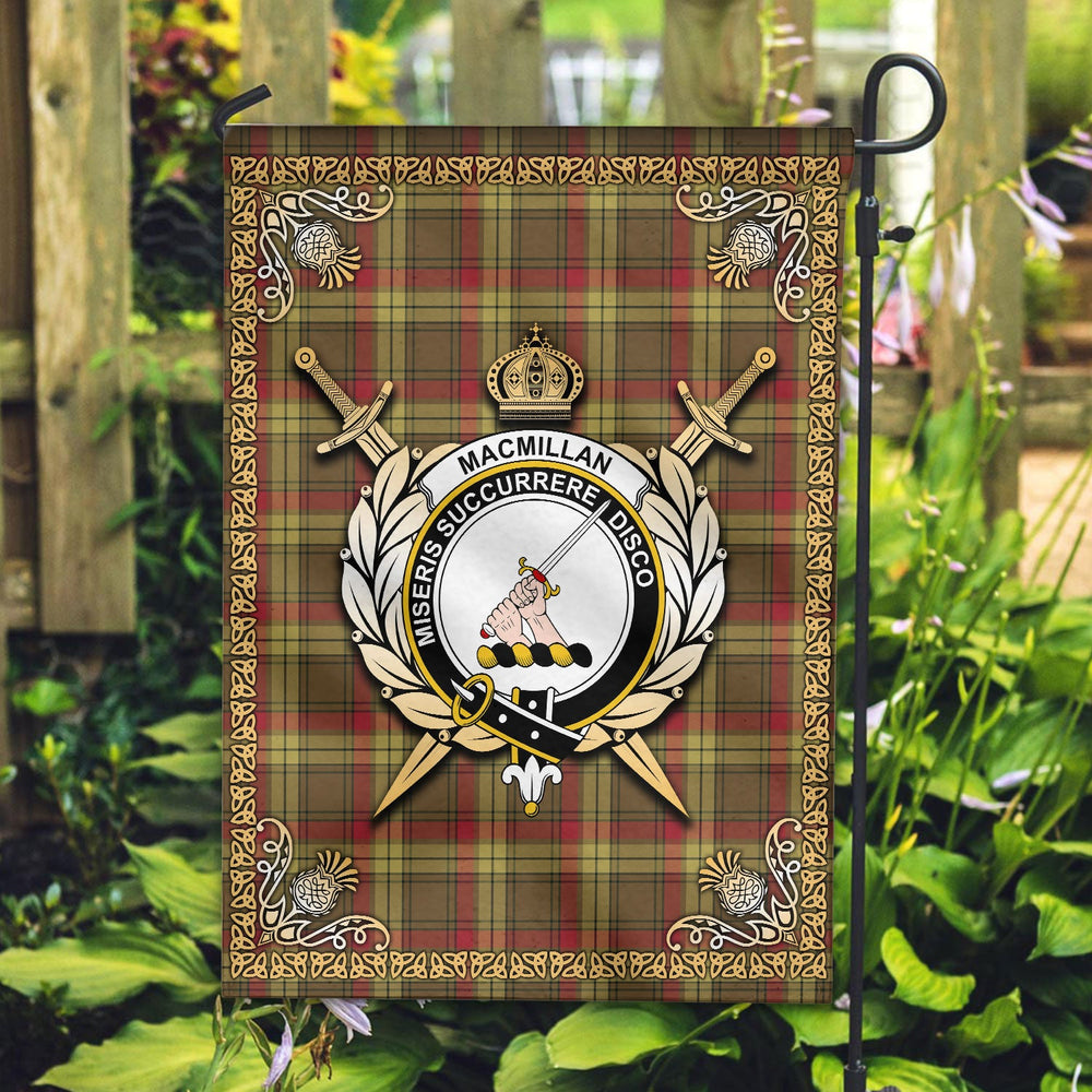 Clan MacMillan Old Weathered Tartan Crest Garden Flag - Celtic Thistle MO44 Clan MacMillan Tartan Today