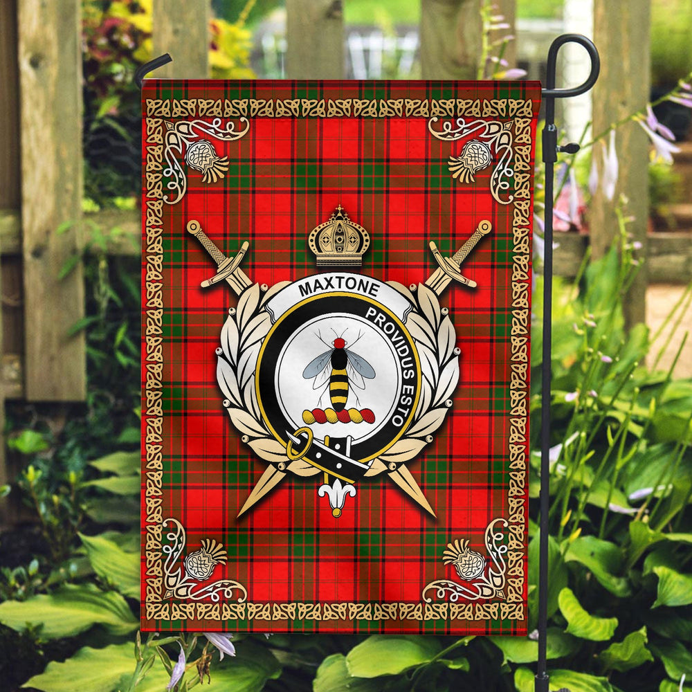 Clan Maxtone Tartan Crest Garden Flag - Celtic Thistle MY55 Clan Maxtone Tartan Today