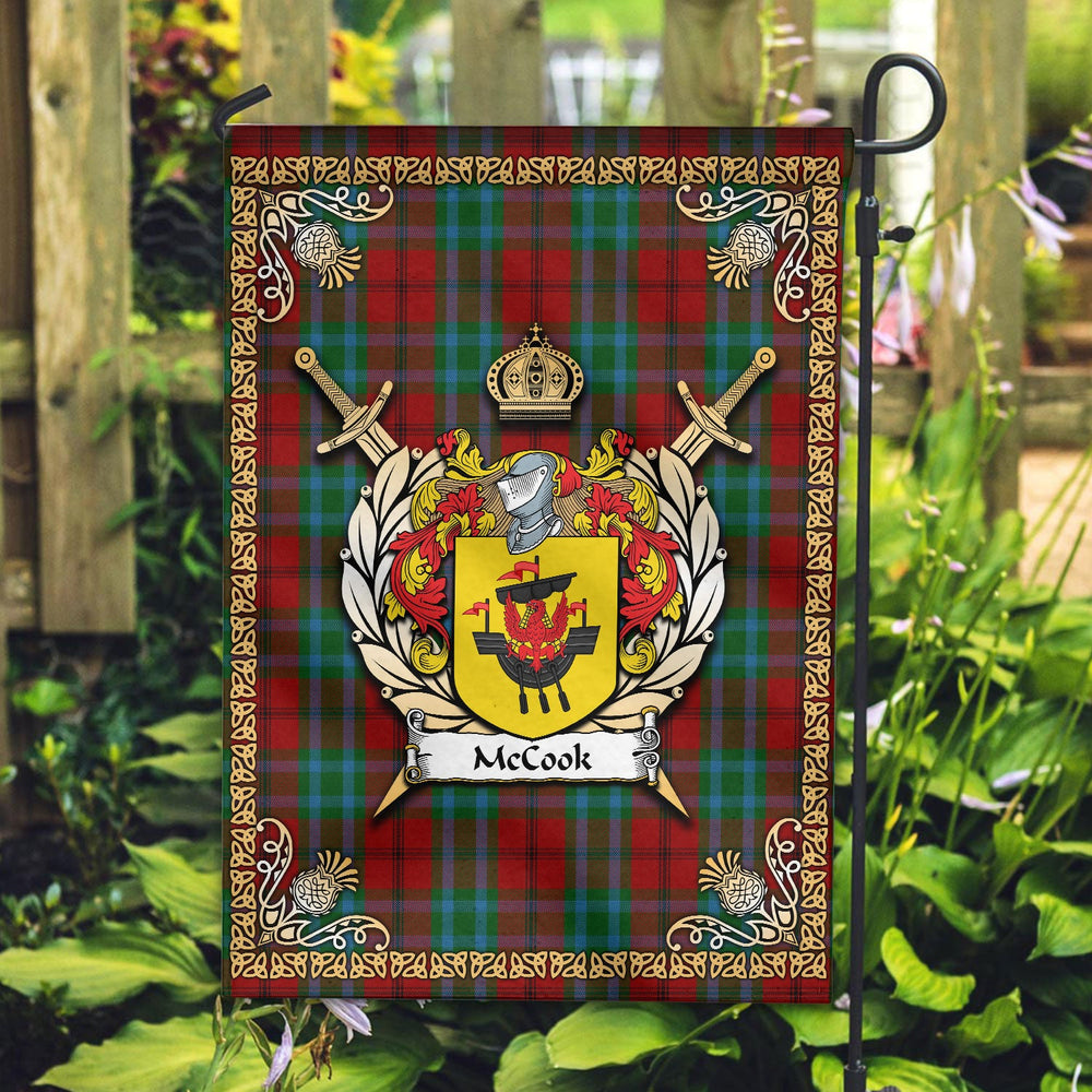 Clan McCook Tartan Coat Of Arms Garden Flag - Celtic Thistle AP39 Clan Garden Tartan Today